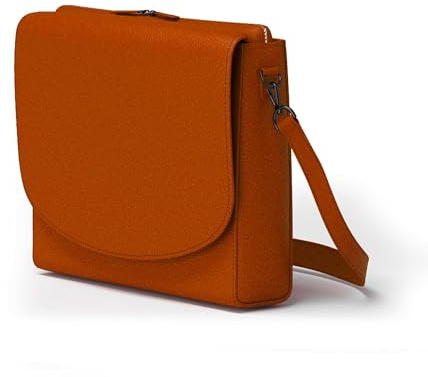 KMISSO Damen Umhängetasche klein vegan – Crossbody Tasche aus Kunstleder 23x19x9 cm, elegante Schultertasche mit Magnetklappe & Reißverschluss, City Bag