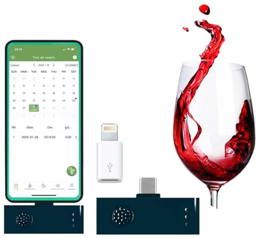 medicinadellavoro.com Etilometro Portatile Certificato per Alcool Test Senza Boccaglio, Etilometro Professionale Alta Sensibilità con Display LCD, Alcool Test Portatile per Uso Domestico, Colore Blu