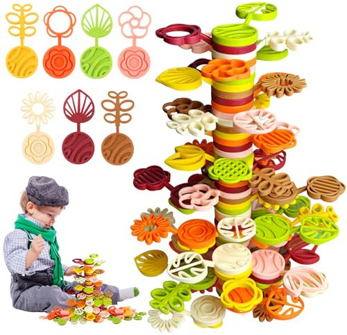 dellyy Torre Impilabili, Gioco da Tavola, Gioco di Famiglia, Balance Game, Classico Educativo, Giochi Costruzioni, Giochi di Società per Bambini, Giocattoli Bambino 7 Anni, Giochi in Scatola
