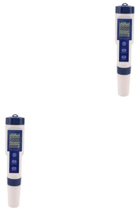2st Salinitätsmesser Meter Wasser Test Kit Teststreifen Für Aquarien Wassertest Schwimmbad Trinkwasser Test Sondensensortester Monitormessprüfer Wassertemperaturmesser Plastik Gatuida