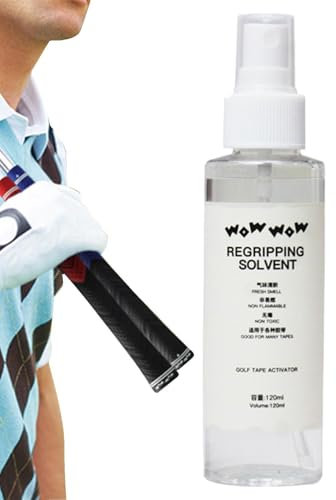 Golf Grip Solution - Golf Club Regripping Solvent, Fast-Acting Golf Grip Remover | Golf Club Repair Liquid, Rubber Vise Clamp, Complete Regripping Kit for Easy Golf Tape Application & Club Maintenance