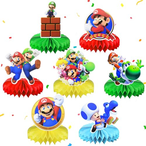 Tischdeko Geburtstag, 7 Stück Honeycomb Dekorationen Dekoration Geburtstag Tischdekoration Geburtstag Geburtstage Party Tischdeko für Geburtstag