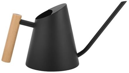 Vdaxvme Regadera de interior con boquilla larga, color negro, para plantas de interior, pequeña capacidad