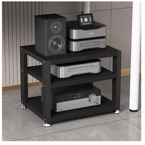 HiFi Audio Rack Ständer - 3/4 Etagen Kleiner Lautsprecherständer für Heimkino, Stereo-Medienschrank, Plattenspieler, Spielekonsole & TV-Verstärker - Premium Elektronische Geräte Tower