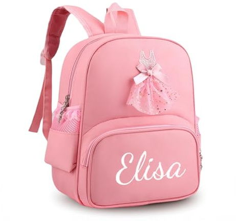 Generisch Hellrosa Personalisierter Kinderrucksack mit Gesticktem Namen