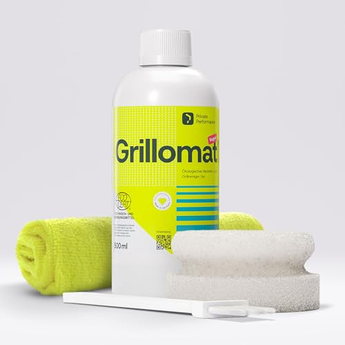 GRILLOMAT® Backofen- und Grillreiniger Gel ECOCERT 500 ml | Gegen Fett, Öl und Eingebranntes • Haftendes Gel ohne Scheuern • Für Backofen, Grill, Pfannen, Beefer und Mikrowelle