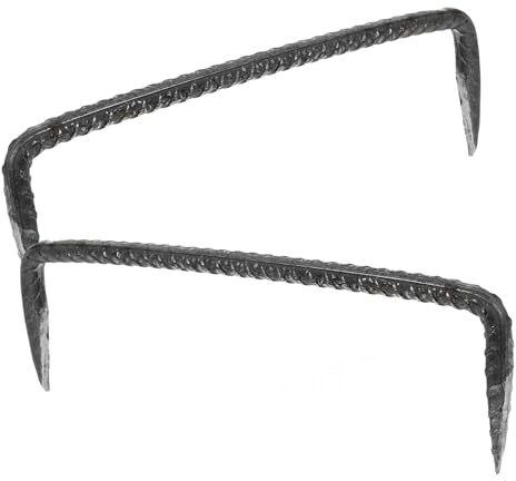 Angoily 2 pièces Clous de Fixation à Double Pointe Clous à Tête Pointue Robustes pour Menuiserie Fixation Lourde pour Bois et Matériaux de Construction