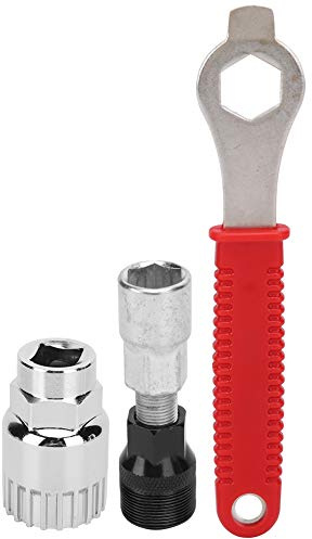 Jwthee Attrezzo per rimozione cassetta bici, set estrattore pedivella per bicicletta Kit di attrezzi per riparazione bici Attrezzo per rimozione pignone catena volano per bicicletta Kit