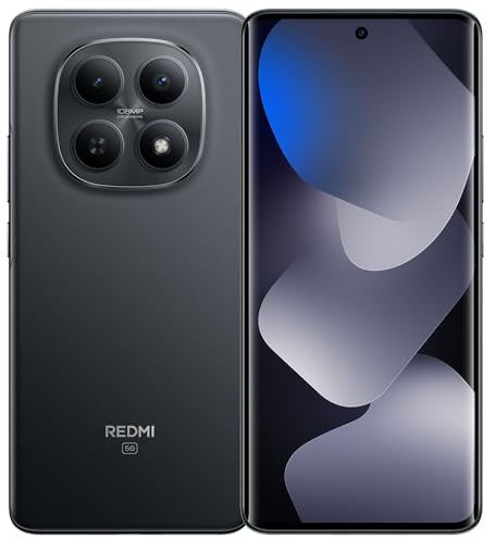 XIAOMI Smartphone REDMI Note 15 5G, 8 + 256 GB, Nero, 6,77, 1080 × 2392 Pixel, Fotocamera 108 MP, Ricarica Rapida 45 W, IP66, Snapdragon 6 Gen 3, con Caricatore