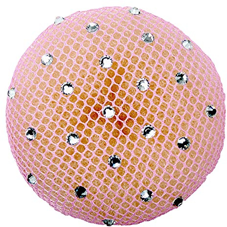 Dutt Haarnetz (Crystal) (pink) | Gymnastik | Rhythmische Sportgymnastik | Ballett | Reiten | Eiskunstlauf | Tanz | Knotennetz