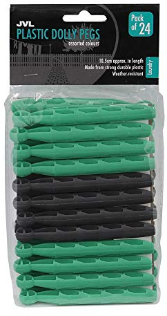 JVL Plastic Dolly Clothes Pegs, Pack of 24