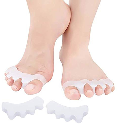 PREMIUM Silikon Zehenspreizer - Hallux Valgus Zehenkorrektur - Zehentrenner auch für Schuhe - Zehenschiene - Optimaler Tragekomfort - 4 Stück