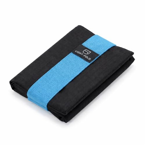 LIGHT FOLD Slim Wallet Herren Minimalistische Vordertasche mit RFID-Schutz | Ultra-dünn Leicht Kompakt Mini Kleines Dreifach Stoff Wasserabweisend Elastischem Band Geld und Kartenhalter Reisen Sport EDC