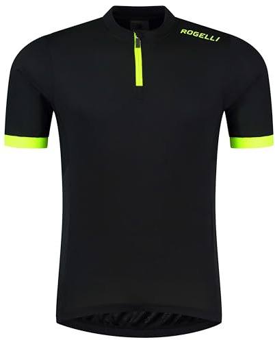 Rogelli Core - Radtrikot Kurzarm - Radtrikot für Rennrad - Herren | 3 Rückentaschen - Atmungsaktiv - Rundhals - Kurzer Reißverschluss - 3 Rückentaschen - Kurzarm - Temperatur 15 - 30 °C