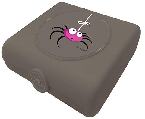 Carl Oscar Scatola per merenda per Bambini Lunchbox Box per Sandwich Privo di plastica e BPA - Perfetto per l‘Asilo, Scuola, in gita o in Viaggio, Grigio, 14.5 x 13.8 x 5.3 cm