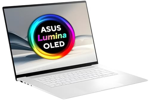 ASUS Zenbook S 16 UM5606 16 Laptop | AMD Ryzen AI 9 365 | 24GB RAM | 1TB SSD | 2880 x 1800 OLED Touchscreen | AMD Radeon 880M Graphics | Full HD Webcam | Windows 11 Home | White