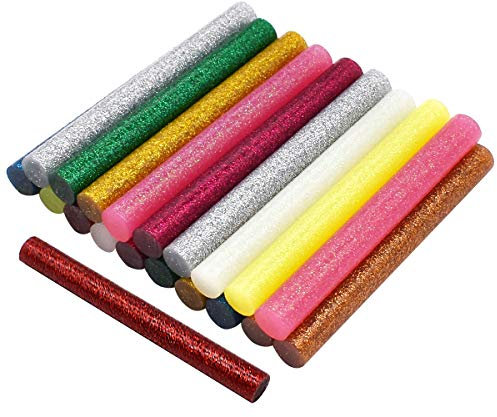 Qixuer 20 Stücke Glitzer Klebesticks Hot Glue Gun Sticks,Heißkleber Sticks Handwerk Heißleim Pistole Kleber Sticky Sticks für DIY Kunsthandwerk Reparatur Verklebung (11 * 100mm)