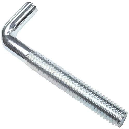 AERZETIX - Juego de 10 escarpias para atornillar de metal con rosca métrica M6x50mm - gancho angular - gancho en forma de L - alcayatas roscado de enganche - C48194