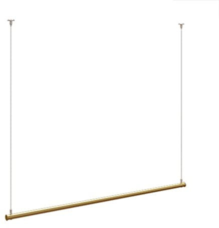 HQHM Decken-Kleiderständer Höhenverstellbarer Goldener Kleiderstangen-Aufhänger, Decken-Kleiderständer-Aufhänger Mit Drahtseil, Platzsparender Bekleidungsgeschäft-Ausstellungsständer