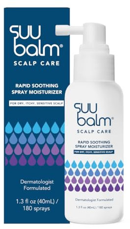 Suu Balm Scalp Care, Rapid Soothing Scalp Relief Spray Moisturiser Treatment, Itchy Scalp Treatments, Spray for Itchy Dry Scalp, Leave In Treatment for Itchy, Sensitive skin, Derm-Formulated (40ml)