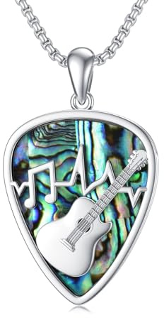 Shusukue Gitarren Plektrum/Lotus/Chakra/Elefanten/Engelsflügel Engel/Kleeblatt/Mutter Tochter/Kürbis/Schwester/Koala/Eule Baum/Kompass/Stethoskop Halskette Sterling Silber 925 Halsketten für Damen