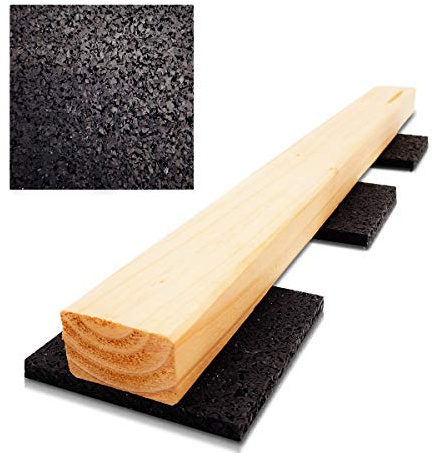 Terrassenpads aus Gummigranulat - 90 x 90 x 8 mm, 75 Stück | Ausgleichs- & Dämpfungspads für Terrassenunterkonstruktion (WPC/Holz/Alu), Balkon & Dachterrasse - 3/6/8/10/20 mm wählbar