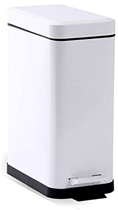 VIXPET Pattumiera Home Pedal Cucina Pattumiera Rettangolare Camera Da Letto Pattumiera 5L 10L Bianco Pattumiera Bagno Cucina Camera Da Letto-10L