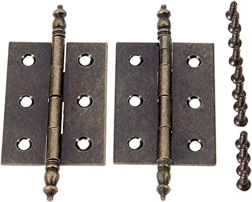 2 pièces charnières, charnières de porte, charnière pliée en alliage de zinc, charnière de meubles anciens, charnière décorative de boîte à bijoux à 6 trous. xingyong