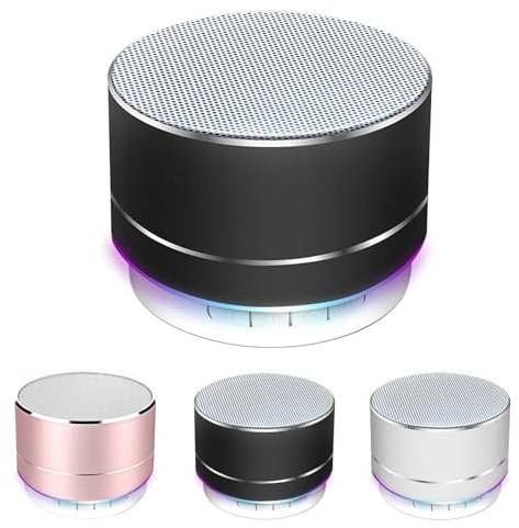 Enceinte Bluetooth, haut-parleurs portables sans fil Bluetooth avec lumières RVB, son stéréo HD, prend en charge la carte TF, audio AUX, Bluetooth V5.3 Mini haut-parleur pour intérieur/extérieur