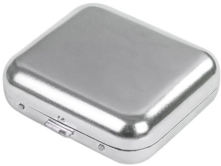 Washranp Mini posacenere pieghevole leggero portatile quadrato posacenere per casa viaggi all'aperto posacenere resistente al calore argento