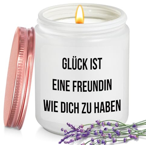 Coldbling Geschenke für Freundin - Lavendel Duftkerze Weihnachtsgeschenke Beste Freundin Geschenk Weihnachten Geburtstag Freundschaftsgeschenke Geburtstagsgeschenk für Frauen