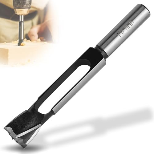 SWAWIS Fresa per Tappi in Legno Diametro 10 mm, Trapano per Tenoni in Acciaio al Carbonio, Taglierina per Tenoni per Carpenteria e Creazione di Mobili, Taglierina per Tasselli di Legno Profondi
