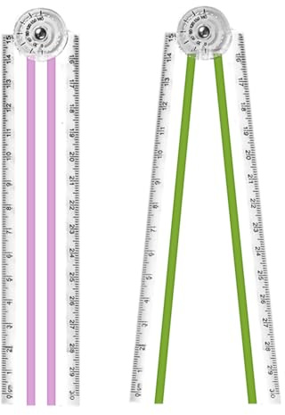 2PCS Random Color Folding Ruler 30cm Flexible Foldable Rulers 15cm Transparent Straight Rulers Shatterproof Plastic Geometric Ruler for School Kids Office