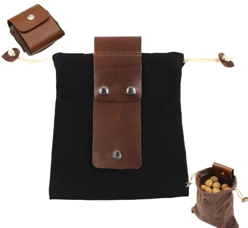 Sac banane pliable en toile, sac de rangement pliable pour champignons, en cuir, multi-usages, résistant à l'eau, pour voyage, camping, randonnée (noir)