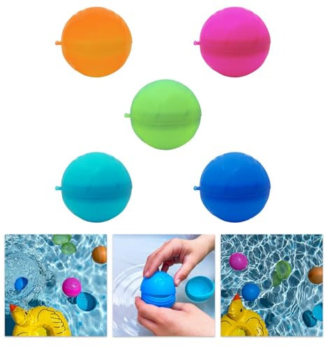 Oblique Unique® 5 Wasserbomben wiederverwendbar Wasserspielzeug Wurfspielzeug für Pool Strand Garten Motto Party Deko Spielzeug
