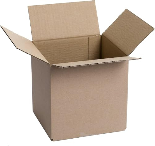 WePack 50 Stück Faltkarton 150x150x150 mm Aussenmass Versandkarton Klein Versandbox 1-Wellig Braun NEU