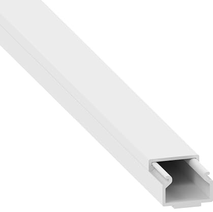 GGK - Moulure électrique Blanche 15 x 30 adhésive - Longueur 1,20m - Simple à Poser
