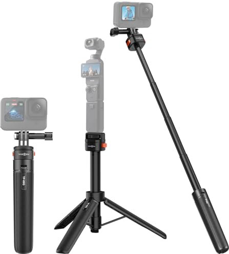 Mini Trépied Perche Selfie avec Support Magnétique à Démontage Rapide & Vis 1/4'' à Dégagement Rapide pour GoPro Hero 13/12/11/10, DJI Osmo 360, Osmo Pocket 3, Insta360 X5/X4/Ace Pro 2 etc.