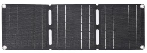 Chargeur de Panneau Solaire Monocristallin 30 W, Double Sortie USB, Chargeur Solaire Portable Léger IP68, Camping Randonnée Voyage avec 3 Câbles de Connexion