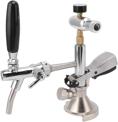 Pompa Per Feste con Fusto di Birra da 4 Pollici, Rubinetto Per Fusto di Birra in Acciaio Inossidabile con Manometro Kit Rubinetto Per Fusto con Pompa Dell'aria e Distributore Per Picnic o Feste