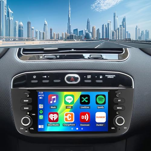 Ysimee Android 13 Car Stereo for Fiat Punto 2010-2016/Linea 2012-2015 with Wireless Carplay Android Auto, 2G+32G 6.2 Inch Touch Screen Car Radio with Bluetooth GPS WiFi FM FDS HiFi SWC