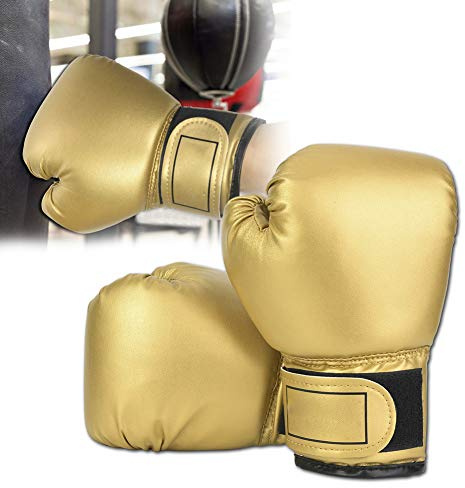 Barnboxhandskar PU -läder Barn Boxningshandskar för Sandbag Stansträning Lämplig för 3 Till 10 år Gamla PU -läderventilationshål (GOLD)