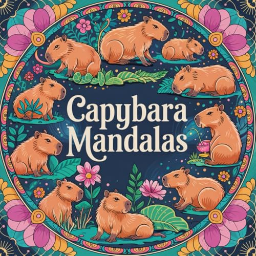 Capybara-Mandalas: Ausmalen, entspannen und in die Welt der sanften Riesen eintauchen