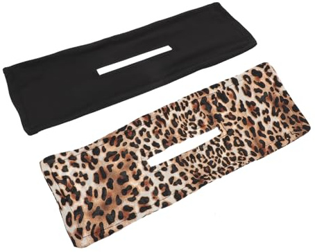 Healeved 2piezas Diademas De Alambre Para Cabello Con Diseño Lazada Moldeador y Accesorio Para Peinados Decorativos Negro y Estampado Leopardo Resistente y Versátil Para Uso Diario y Evento