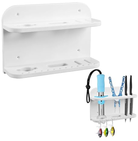 SUNOOM White Boat Knife Holder,Marine Plier Holder and Lure Holder (Horizontal Style) (Horizontal Style)