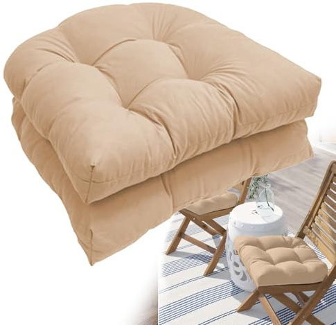 SJMDMZD Coussins de Siège en Osier 2 Pièces en Forme De U, Coussin pour Fauteuil de Jardin, Coussin de Chaise de Remplacement en Rotin pour Salon Terrasse Balcon Bureau O