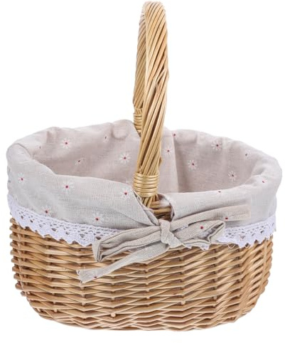GARIOUANS in Vimini Mano Lavabile Piccolo Portaoggetti Decorativo per e Libri per Matrimoni e Feste