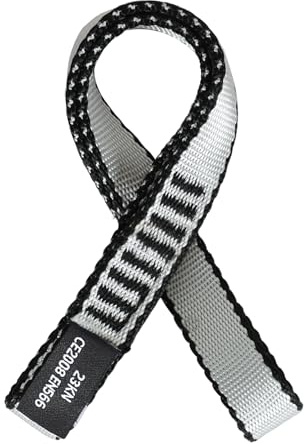 18MM Nylonband Multifunktions-Schlaufe mit 23KN Tragkraft – Hochfeste Bandschlaufe für Outdoor-Sport, Fitness, Yoga-Hängematten und mehr,Grau（30 cm / 12 Zoll | Pck 1）