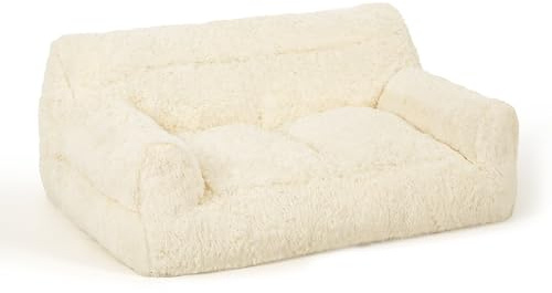 Pamapic Flauschig Sitzsack, Sitzsack Erwachsene mit Füllung, Doppeltes Lounge Sessel, Modernes Ergonomisches BeanBag, Indoor Sitzsäcke Stuhl für Wohnzimmer, Schlafzimmer, Spielzimmer, Beige