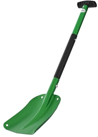 VEVOR Pala de Nieve de Aleación de Aluminio Ancho de 21,5 cm, Pala Quitanieves con Empuñadura en T de PP, Portátil y Ligera, para Quitar Nieve de Jardín, Coche, Camping, Entrada de Vehículos, Verde
